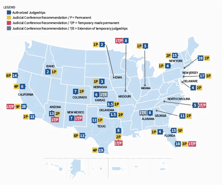 us map of judgeships